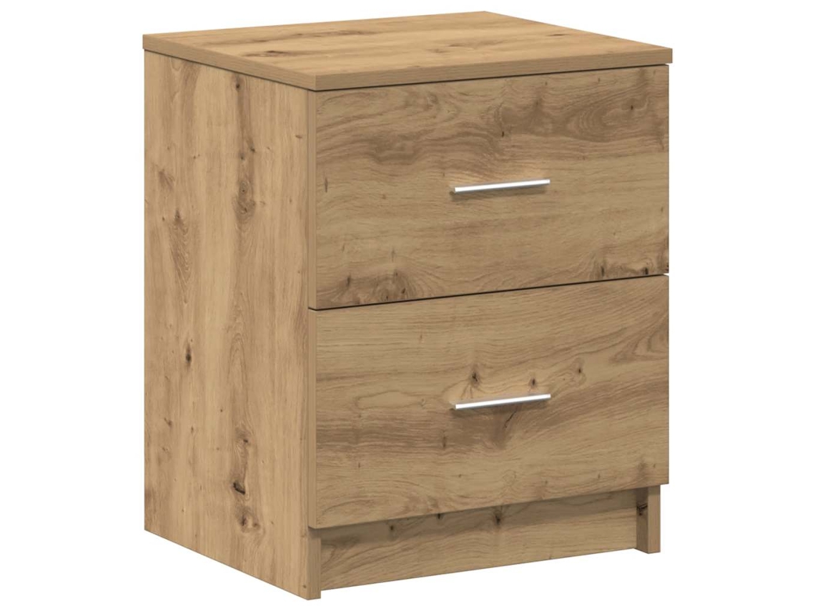 Mesa de Cabeceira com 2 Gavetas 40x36x50 Cm Carvalho Artisiano MAISON EXCLUSIVE