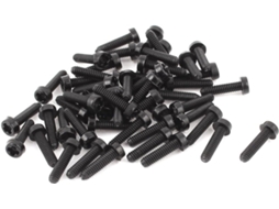 Parafusos de Máquina com Cabeça Phillips M2 X 8mm Feitos de Plástico, Pretos, 50 Peças CHABERLU
