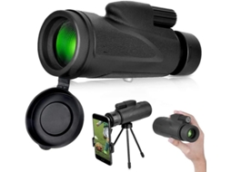 Telescópio Monocular Hd Bak4 Prisma Ip68 Adaptador Fotografía Tripé Observação Pássaros Caça Acampamento Viagens Preto Bestvite