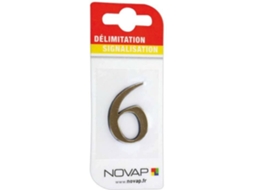 Novap Autoadesivo Número 6 Dourado 40mm Decoração de Festa