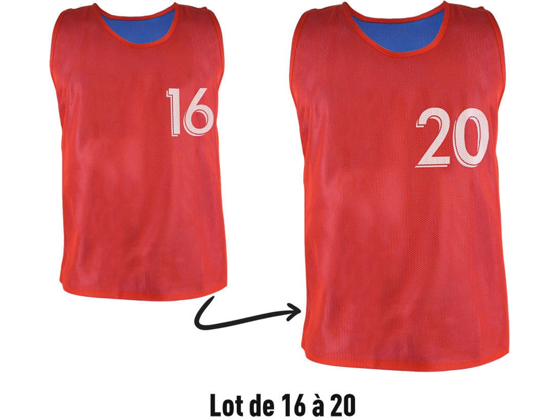 Conjunto de 5 Casulas Reversíveis Numeradas N 16 a 20 SPORTI FRANCE