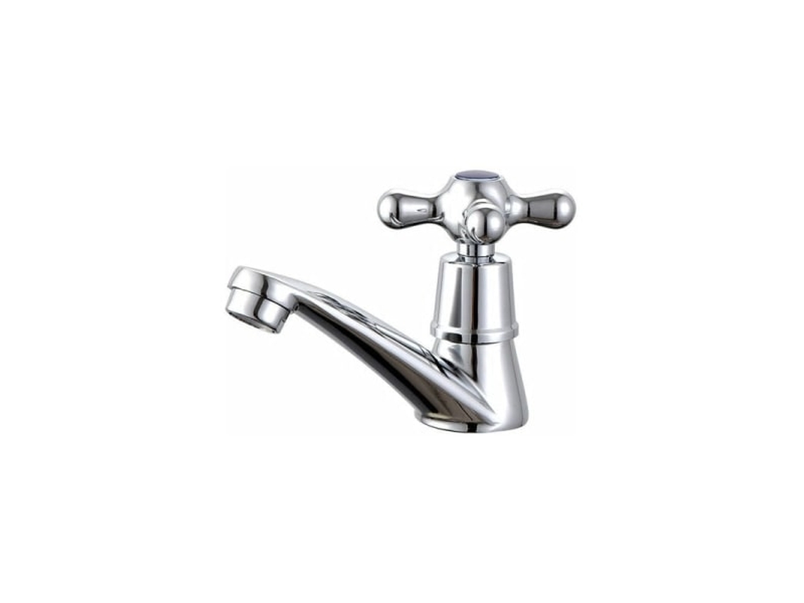 Torneira Misturadora De Cozinha, Misturador Cromado Para Banheiro, Lavabo E Cozinha (1 Unidade), Cor Prata, Água Fria Simples