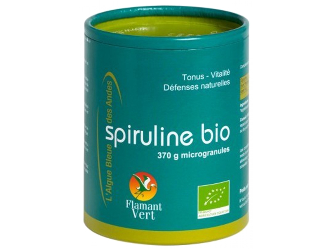 Espirulina Bio Microgrânulos 370 Gramas FLAMANT VERT