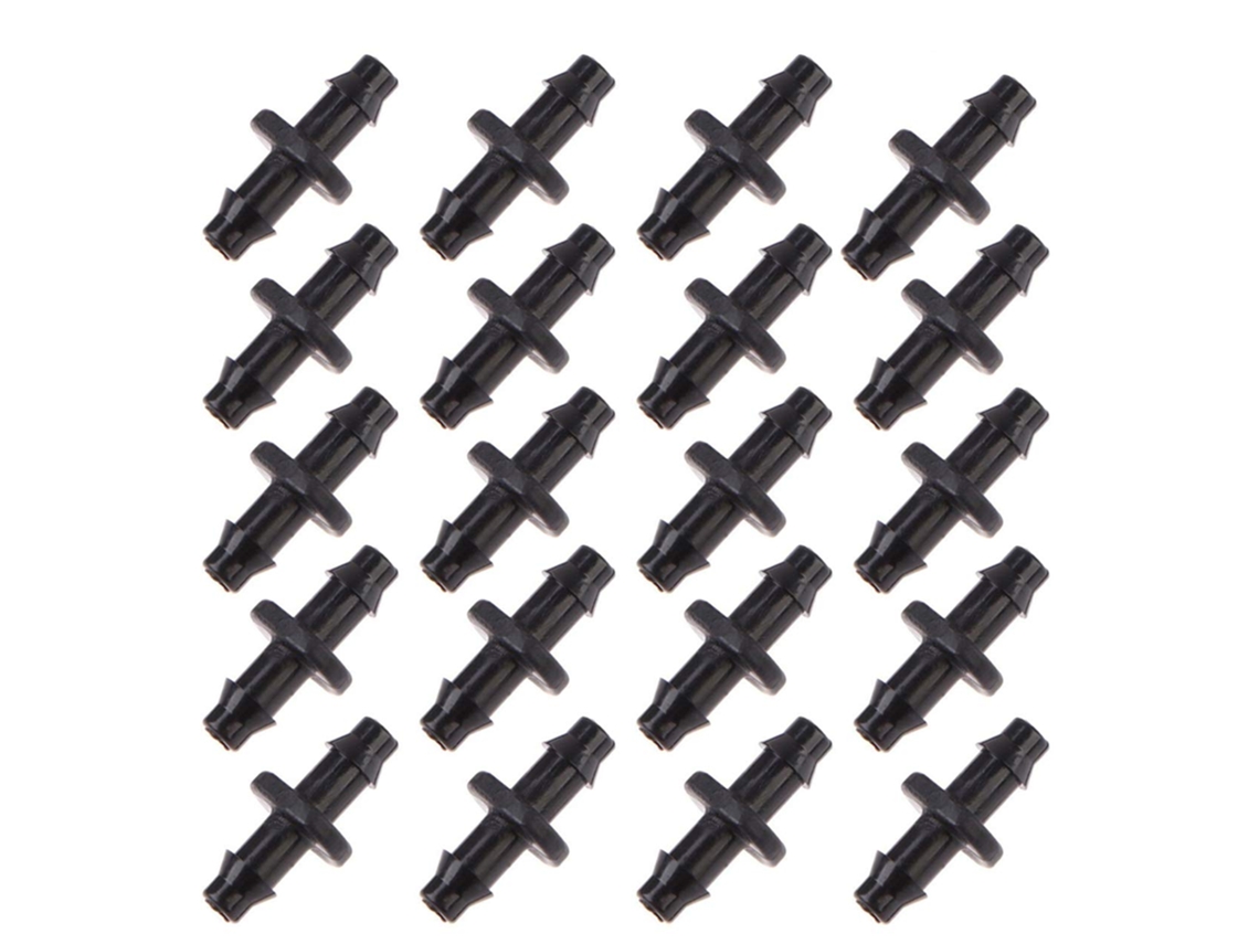 Conector De Irrigação Para Jardim 4/7mm,100 Peças Acoplamento Duplo Ranhurado Para Sistema De Gotejamento Btforus