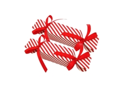Conjunto De 50 Caixas De Presente De Natal Em Formato De Doces Com Listras Vermelhas, Ideais Para Guardar Presentes De Casamento. Aquaforge