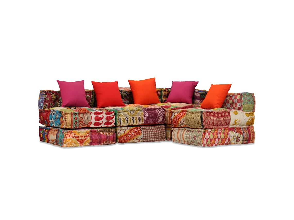 Pouffe, Pouffes Vidaxl Multicolor Tecido (n/a)
