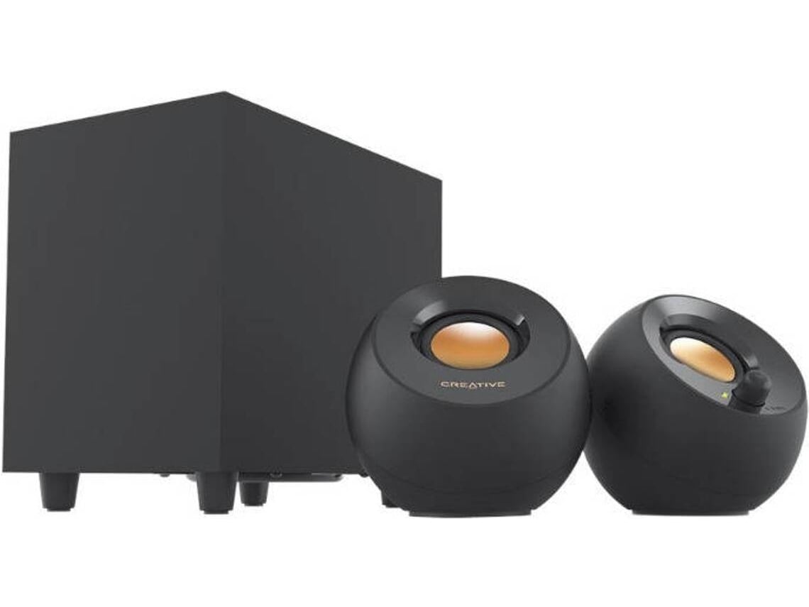 Colunas 2.1 CREATIVE Pebble Plus (USB - Preto)