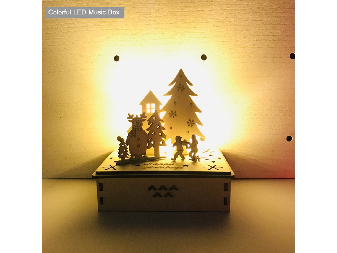 Caixa De Música De Natal (diy, Led) Eoocoo