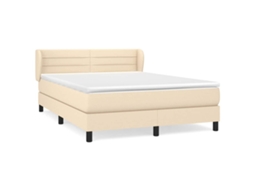Box Spring Bed, Box Spring Beds Vidaxl Creme Tecido (140 X 190 Cm)