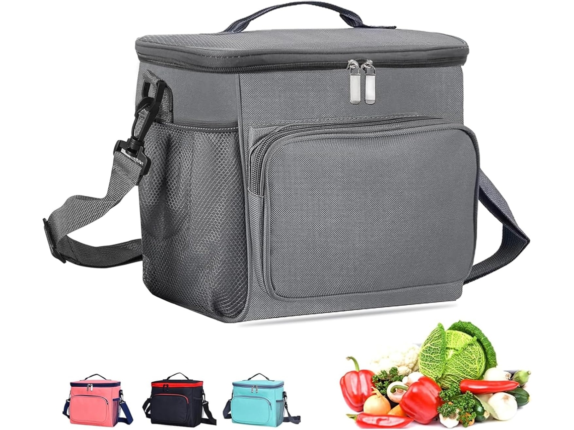 1 Bolsa Térmica Para Almoço, Ideal Para Trabalho, Capacidade De 11l E Dois Compartimentos