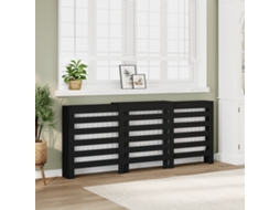 Vidaxl Cobertura De Radiador 205x21,5x83,5 Cm Derivados Madeira Preto