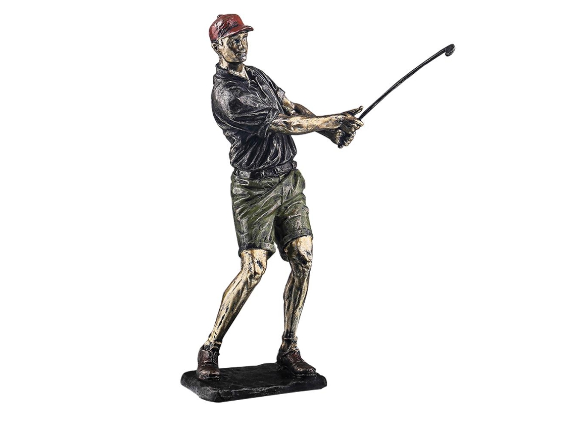 Figura De Golfe Em Resina Estilo Nórdico Minimalista