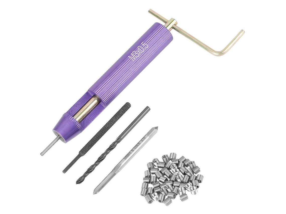 Kit De Insertos Helicoidais Para Roscas, 50 Peças, Aço Inoxidável, Para Reparo E Instalação De Roscas, M3 X 2d