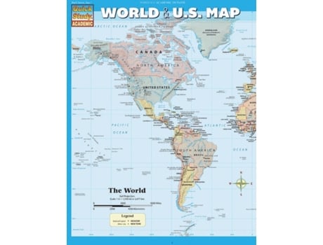 Livro world & u.s. map de barcharts, inc. (inglês)