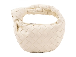 Bolso Hobo LINJOU de Cuero Pu, Natal 2023, branco