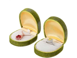 Conjunto De 2 Caixas De Veludo Para Anel E Colar Em Formato De Concha, Perfeitas Para Presentear Com Joias E Pingentes. Hengjian