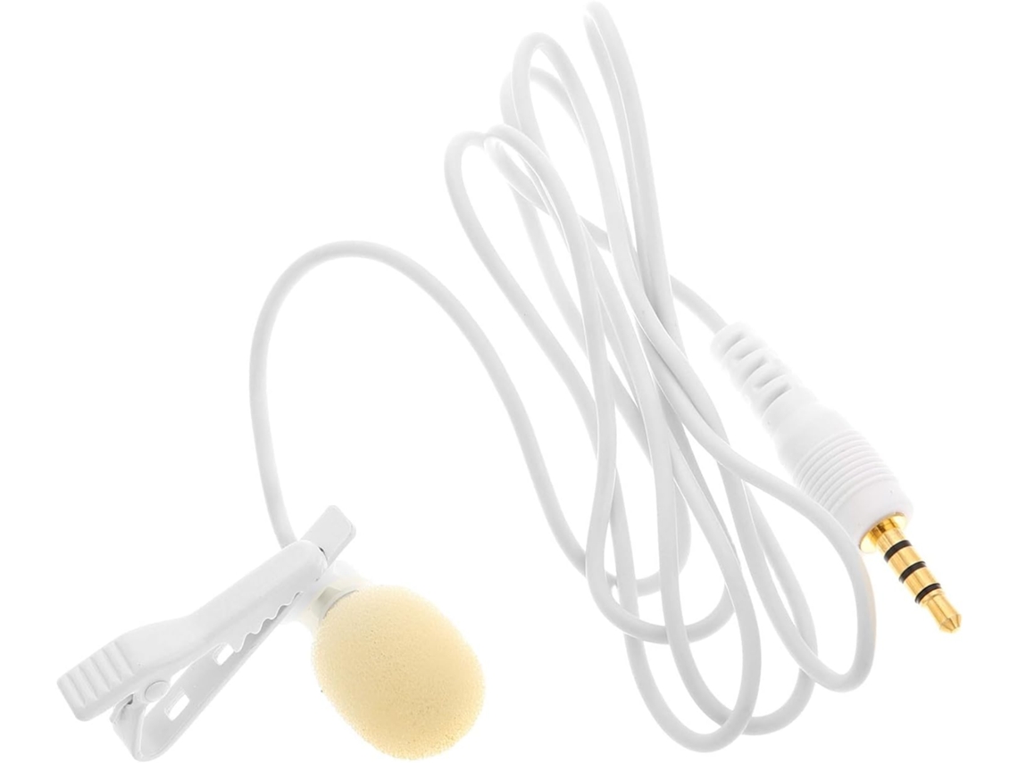 Microfone De Lapela Para Smartphones, Mini Microfone De Lapela Branco De 3,5 Mm