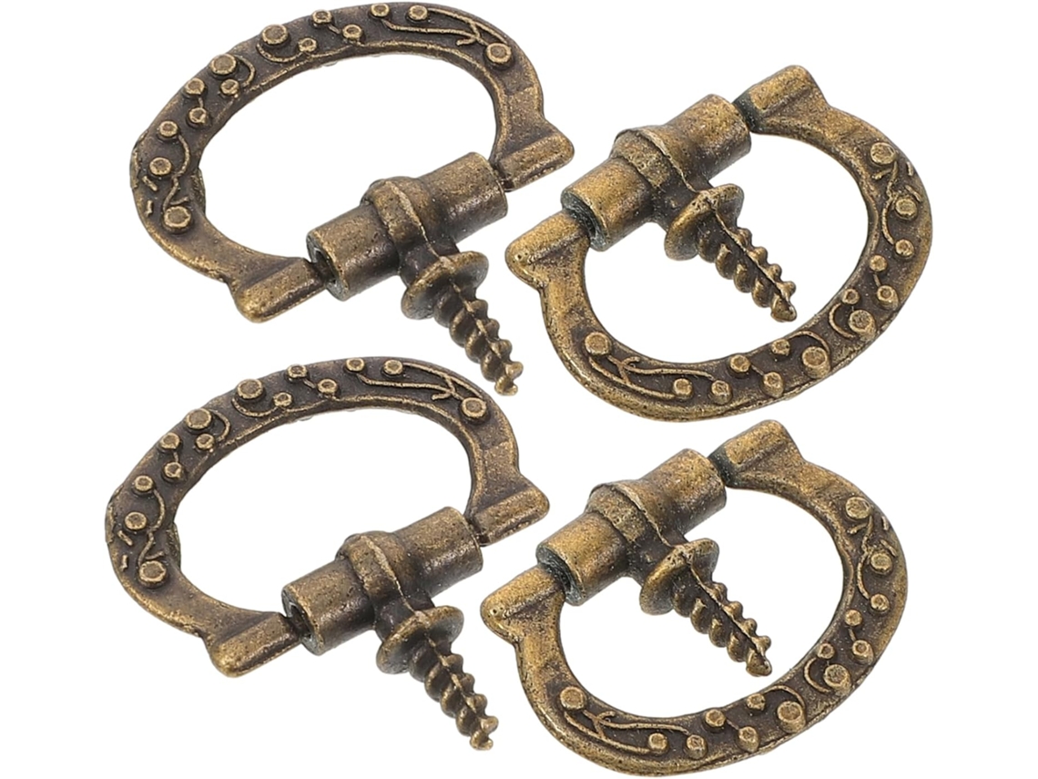 Luxshiny Conjunto De 10-mini Puxadores Liga Metálica Com Rosca, Botões Decorativos Para Caixas De Joias E Gavetas