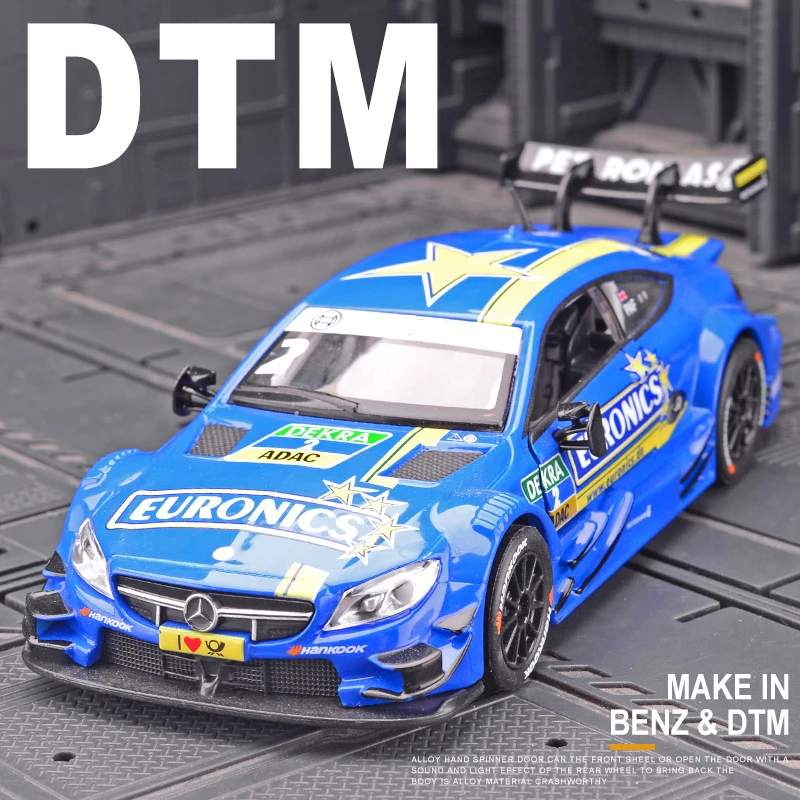 (azul) Miniatura De Carro Em Liga Metálica Na Escala 1:32 Com Efeitos Sonoros E Luminosos.
