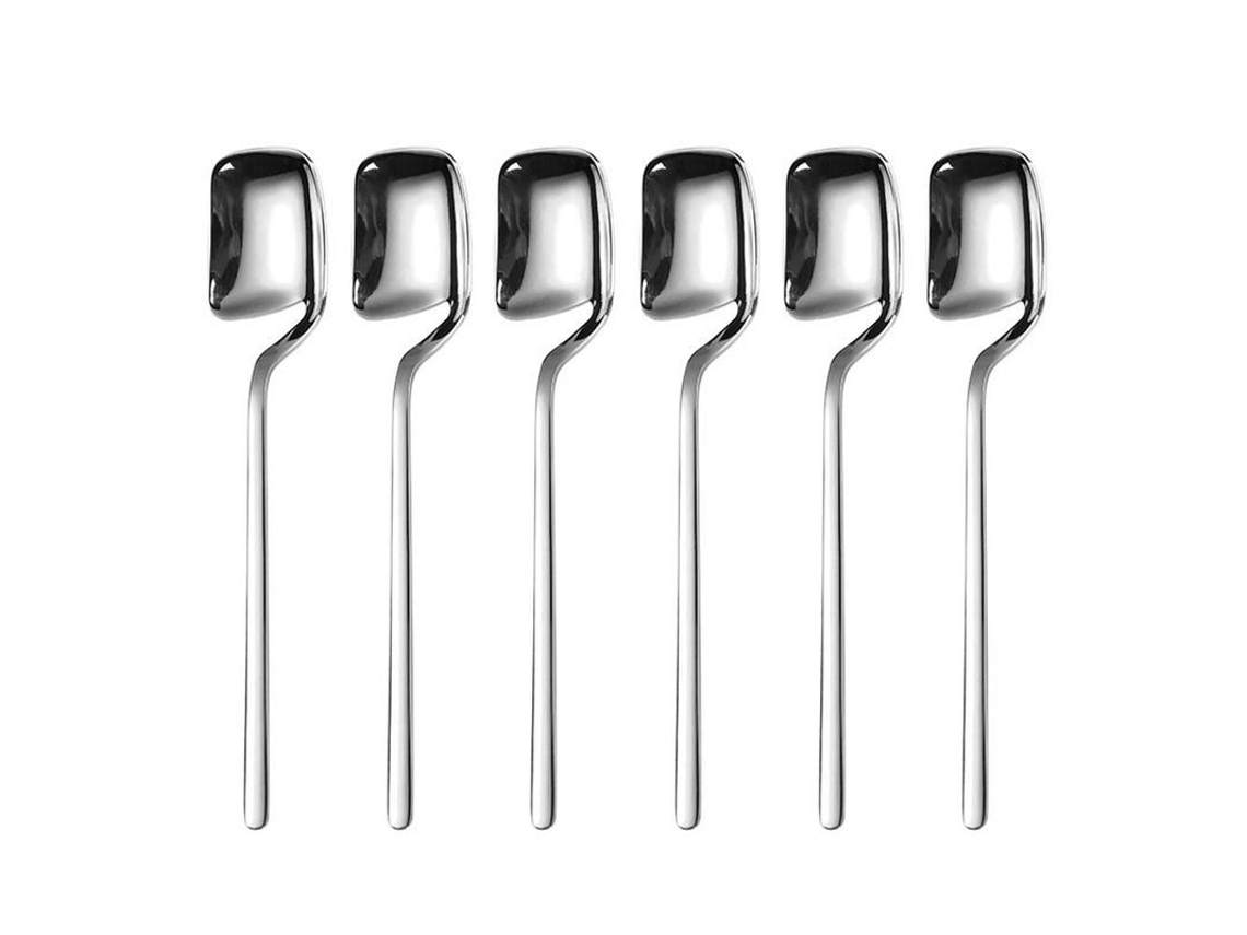 Omni-colheres De Espresso De Aço Inoxidável 304, 5,6 Polegadas, 6 Peças, Design Pendurável, Ideal Para Café E Sobremesa