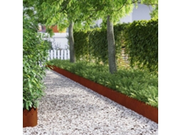 Vidaxl Delimitadores De Relvado 20 Unid. 103 X 0,05 X 22 Cm Aço Corten