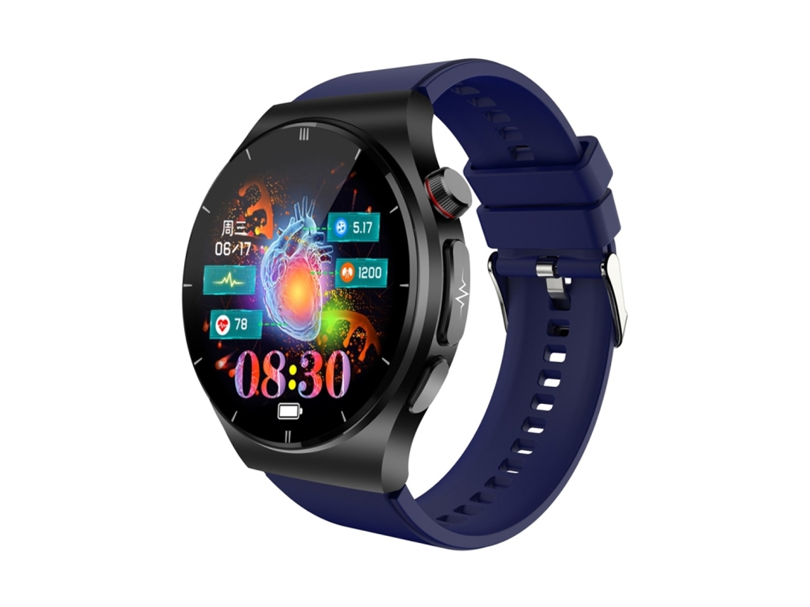 (azul) Pulseira Inteligente De Silicone Com Tela Colorida De 1,46 Polegadas Que Suporta Medição De Oxigênio No Sangue E Ácido Úrico