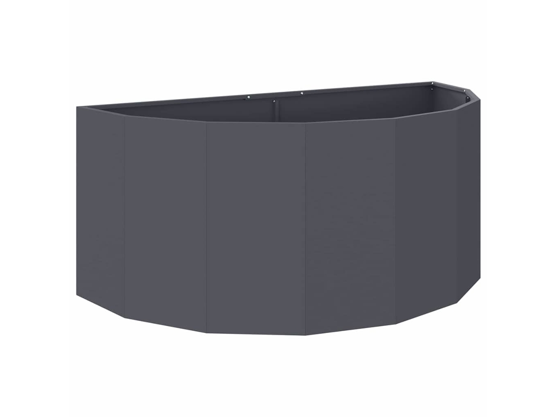 Conjunto 1 Vaso De Exterior Vidaxl Antracite Aço (120 X 60 X 50 Cm)