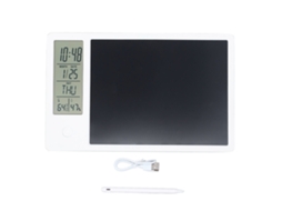 Mali placa de Escrita Lcd Eletrônica Multifuncional Calendário Digital com Bloco de Notas Leve para Escritório