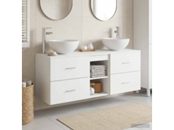 Vidaxl Conjunto De Armários Para Banheiro 3 Unid. Branco