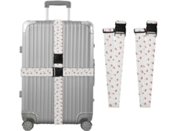 Conjunto De 2 Cintas Bagagem Com Estampa Cereja Para Malas, Cintas De Viagem, Acessórios Para Cintos, Conector De