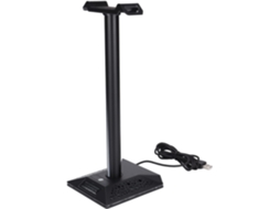 Lurelia Organizador Para Headset Gamer, Base Usb Com Luz, Rgb, Usb, Base Antiderrapante, Metal