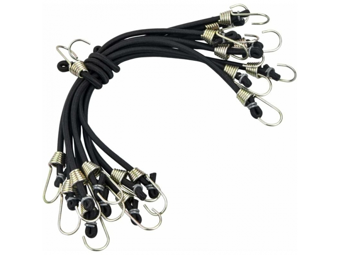 Conjunto de 10 Cintas Armazenamento Reforçadas 25 Cm, Elásticas Universais Alta Resistência. AQUAFORGE