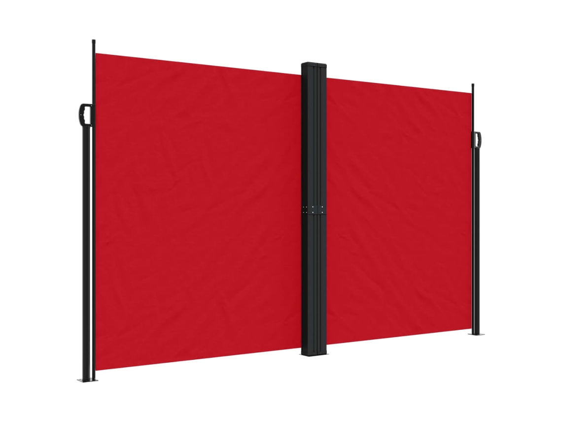 Retractable Side Awning, Retractable Side Awnings Vidaxl Vermelho Poliéster (200 X 1200 Cm)