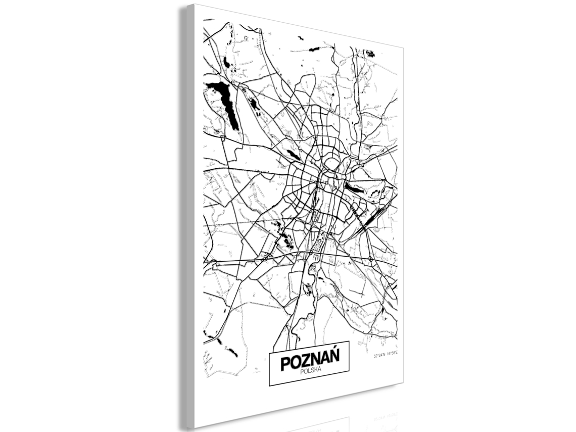Quadro ARTGEIST City Plan: Poznan (1 Part) Vertical (80x120)