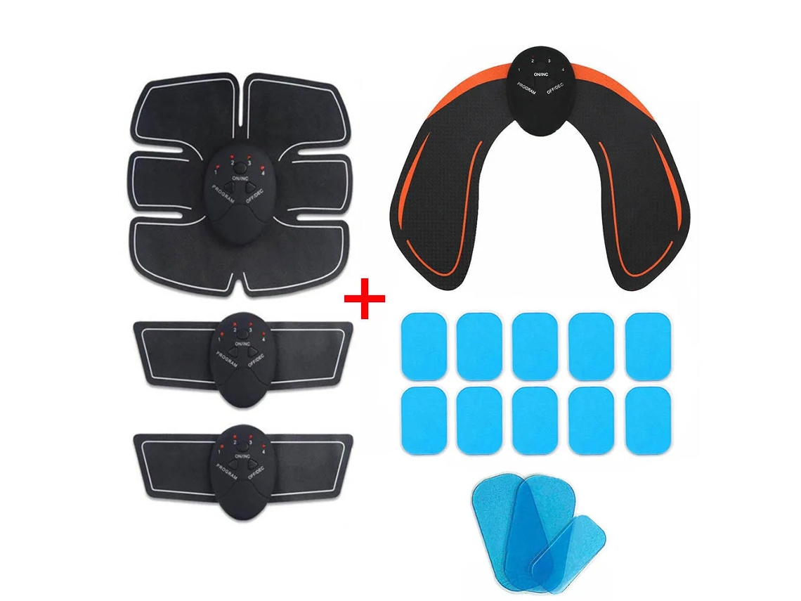 Estimulador Muscular Abdominal Ems, Treinador de Glúteos, Massageador para Modelagem Muscular em Casa MDUG (pacote 8)
