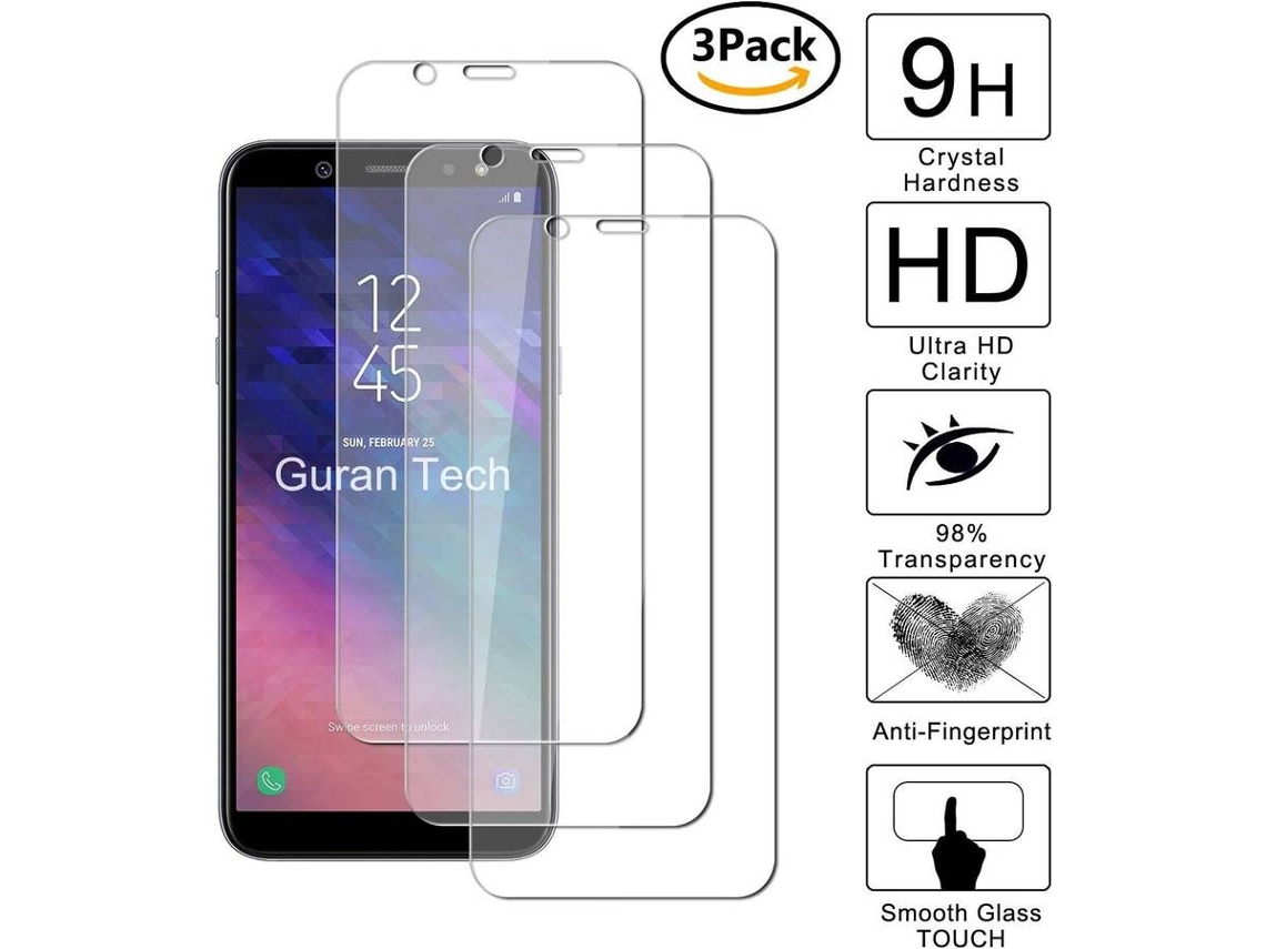 3x Película Vidro Temperado Samsung Galaxy A6 2018 HONGWE.