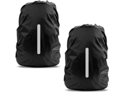 Capa de Chuva Impermeável para Mochila, Pacote com 2 Unidades, Tamanho G , Refletora e À Prova de Poeira BRILVIBERA (41, 55l)