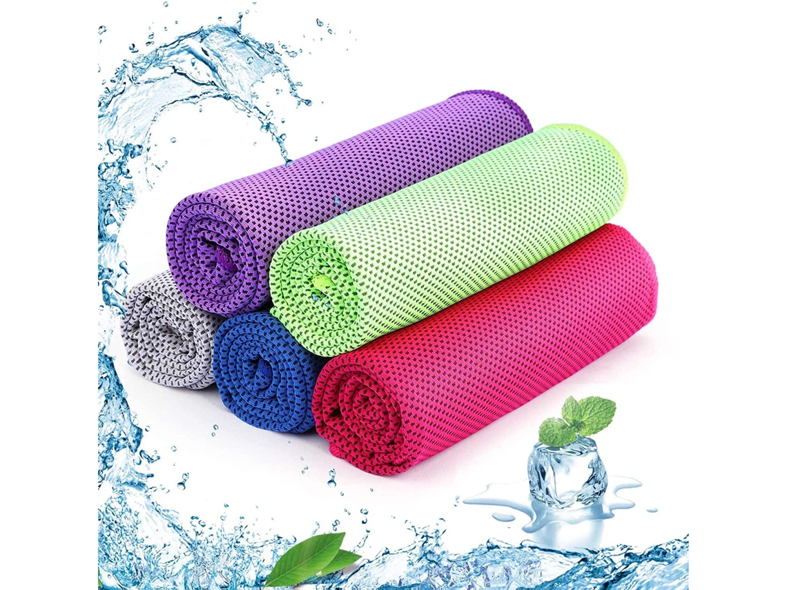 Pacote Com 5 Toalhas Esportivas Refrescantes De Microfibra