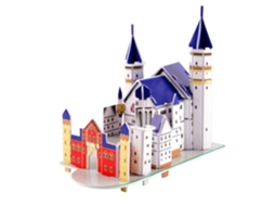Quebra-cabeça 3d Do Castelo De Neuschwanstein, Material: Cartão, 31 Peças, Dimensões: 18x9x15 Cm