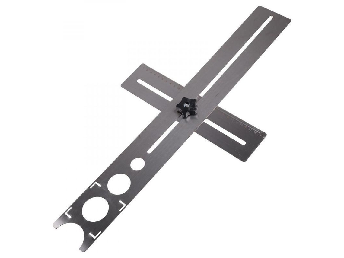 Localizador de Buracos S/MARCA, régua ajustável, 360 graus, aço inox, 50mm