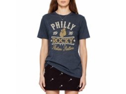 Rockinstone Rocky Movie Patriotic Rocky Movie Heather Navy Adult T-shirt Size:xxl