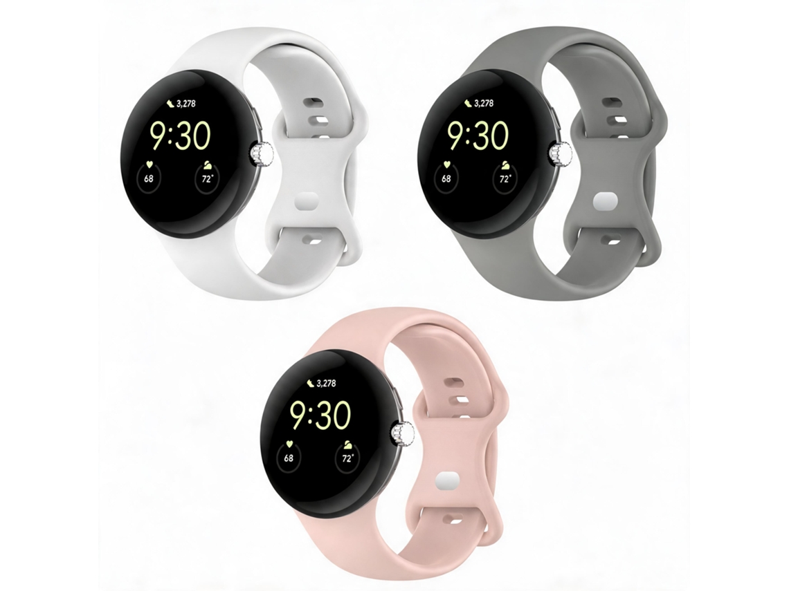 Bracelete Em Silicone Para Google Pixel Watch 5 45mm (3pc)