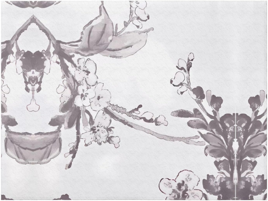 Colcha de Flanela com Estampa Floral Grafite Macia e Aconchegante Ideal para Sofá Quarto 101 6 X 76 2 Cm, Maci