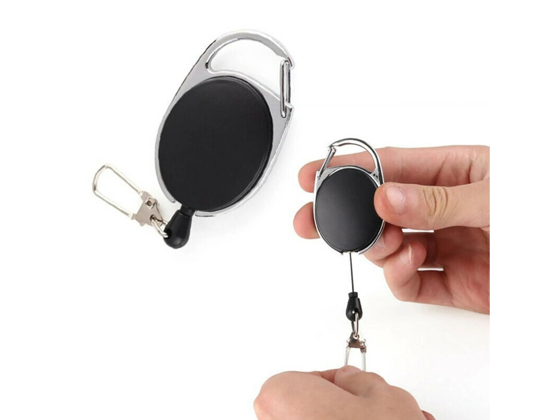 Porta-Chaves Extensível com Função Ioiô e Cordão de 72 Cm 2 Pacotes