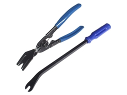 Kit de ferramentas azul para remoção de molduras e acessórios internos de carros.