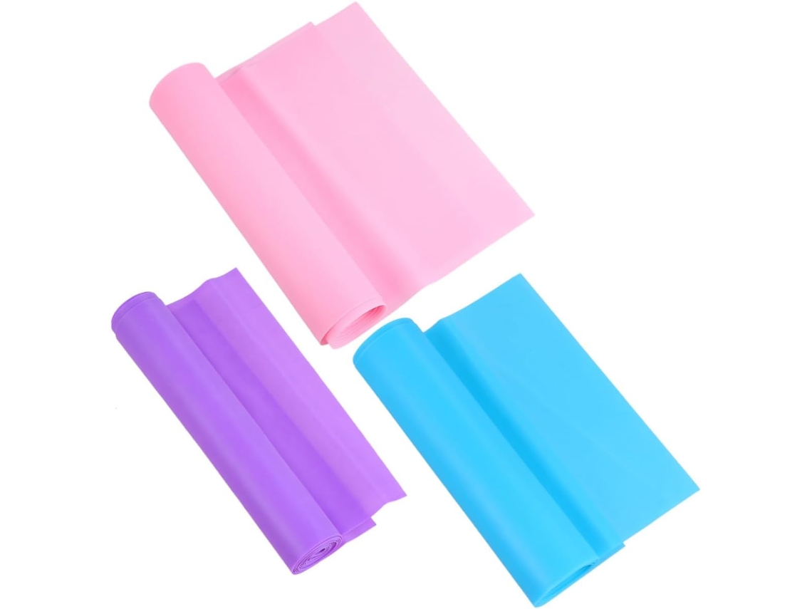 Stobaza Conjunto De 3-faixas Elásticas Látex Para Yoga, Antiderrapantes, Alongamento, Flexibilidade, Força E