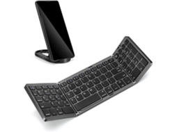 Teclado Dobrável Mini Sem Fio Bluetooth compatível com Laptop, Tablet e Celular com Touchpad TAISHENGDA