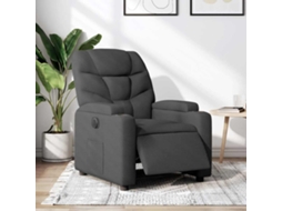 Vidaxl Poltrona Elétrica Reclinável Tecido Preto