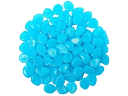 2026 200 Piedras Luminosas Azules para Acuario Jardín Decoración Exterior Camino Pez Tank