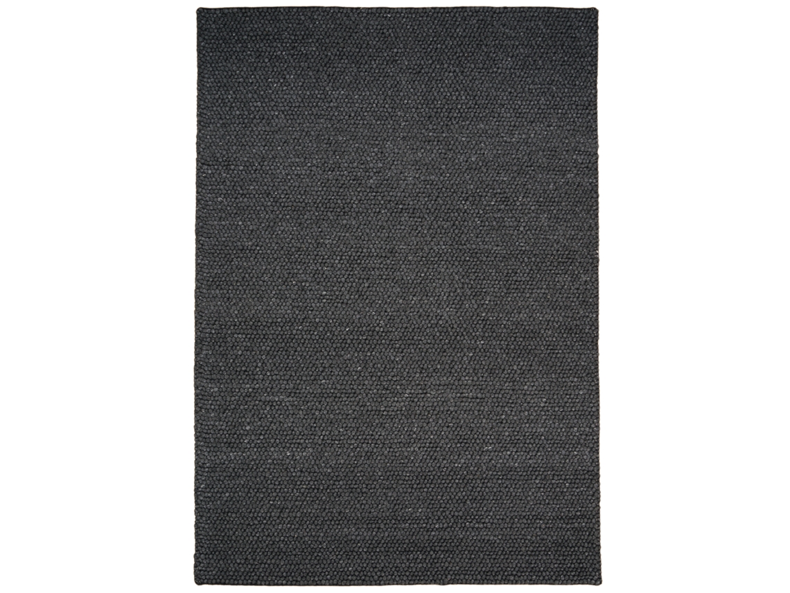 Consilio Concept Tapete Wooly De Lã, Feita À Mão, Natural E Vegana, 200x290 Cm, Antracite